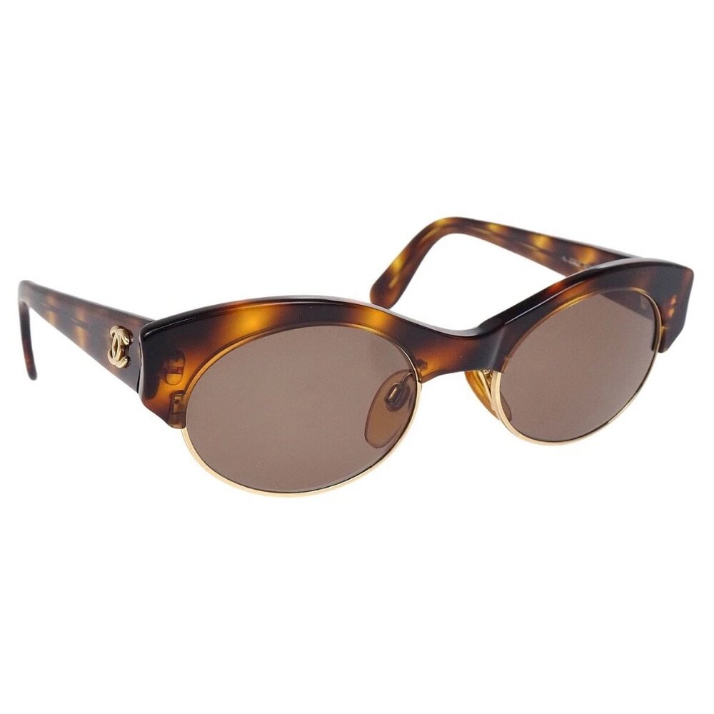 Chanel Sunglasses Eyewear Brown Small Good 07806/91235 195363